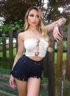 Best Top con conchiglie oro Bluse & Top