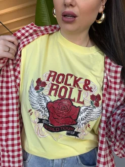 Hot T-shirt rock & roll Bluse & Top