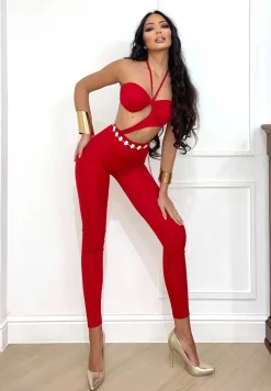 Online Tuta a fascia con S rosso Completi & Tute