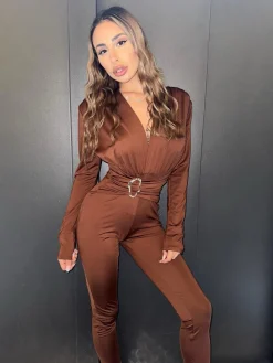 Sale Tuta con gioiello brown Completi & Tute