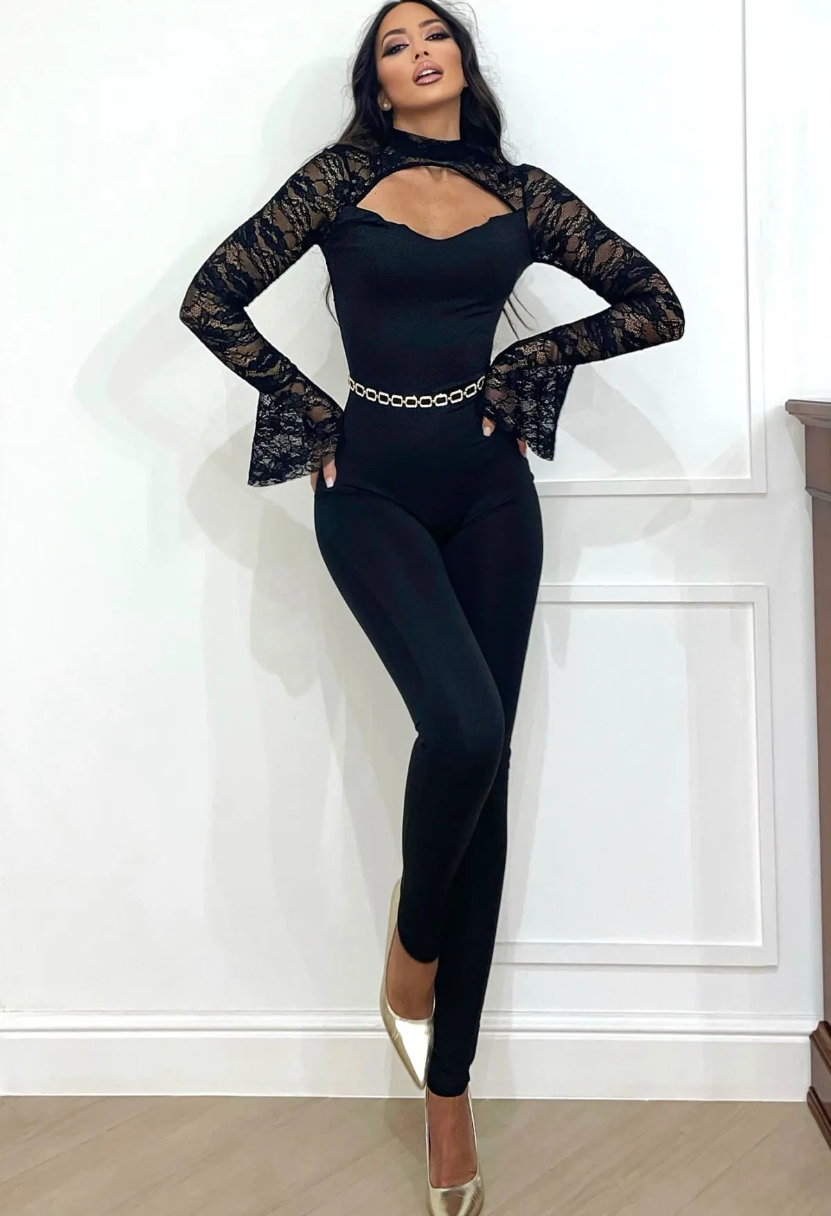 Online Tuta con maniche in pizzo Completi & Tute