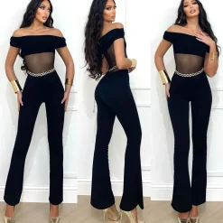 Sale Tuta con trasparenza nera e push up Completi & Tute
