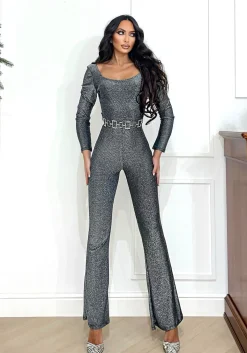 Online Tuta push up silver lurex Completi & Tute