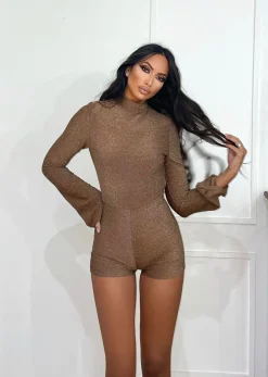 New Tutina glitter schiena aperta bronzo Completi & Tute