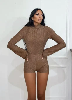 New Tutina glitter schiena aperta bronzo Completi & Tute