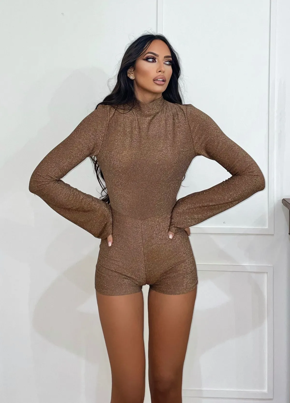 New Tutina glitter schiena aperta bronzo Completi & Tute